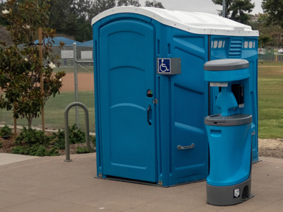 ada porta potty outdoors