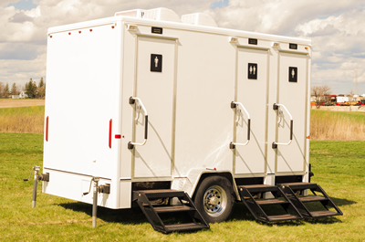 up scale porta potty at outdoor venue